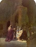Rembrandt Peale Simeon in the temple oil